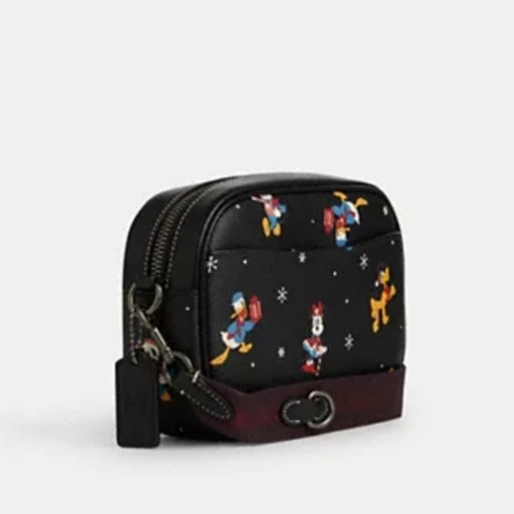 Coach  Disney X  Mini Camera Crossbody With  Holiday Print - Picture 2 of 16